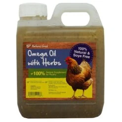6 X Natures Grub Omega Oil With Health Boosting Herbs For Poultry 1 Litre